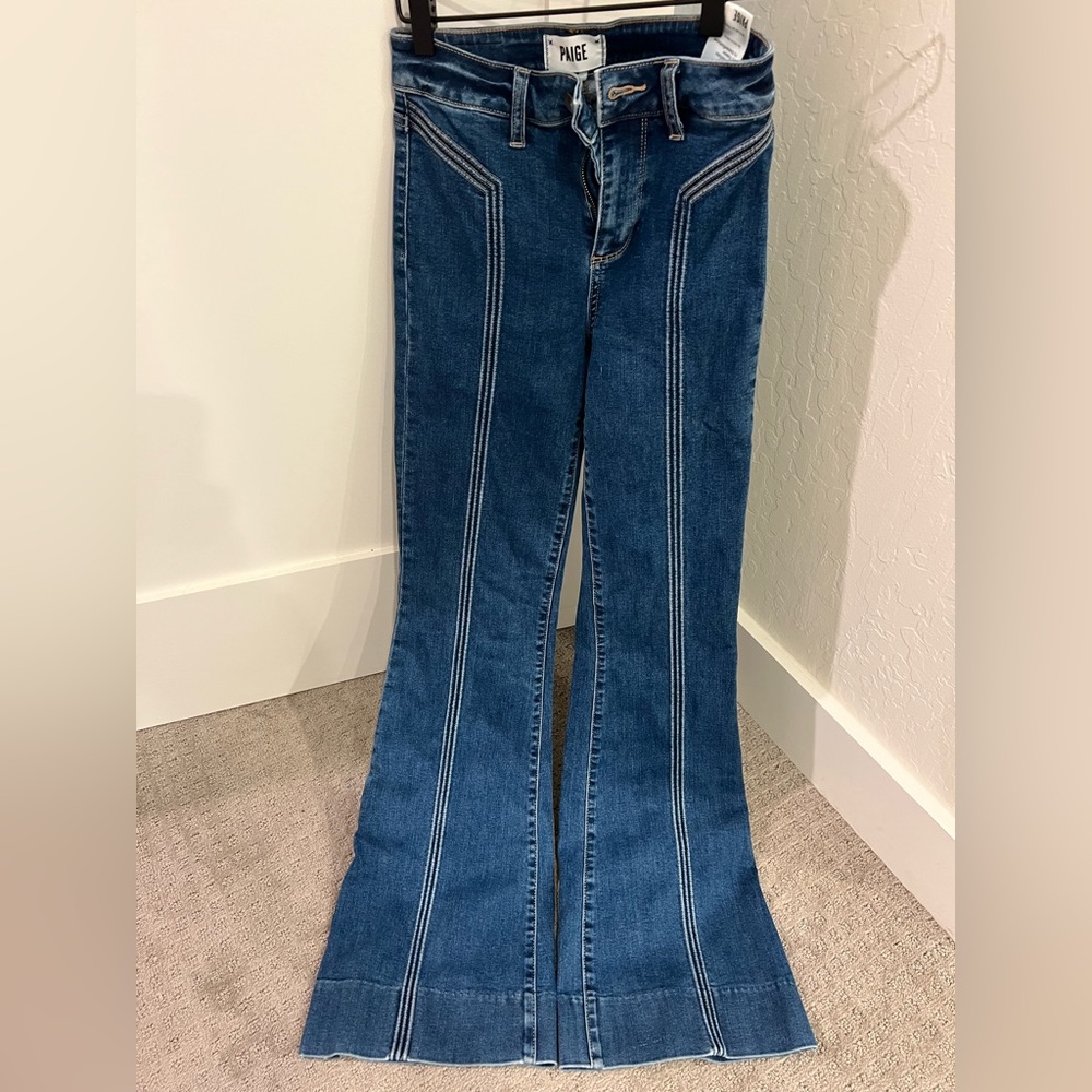 PAIGE Dark Blue Flare Jeans